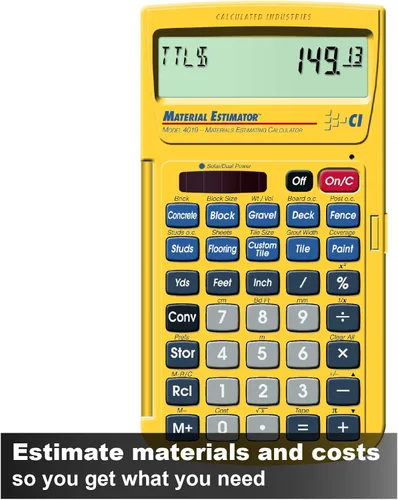 Miniatura 6 de Calculated Industries 44080 Construction Master Pro-Desktop Calculadora de construcción avanzada de pies/pulgadas/fracciones y calculadora