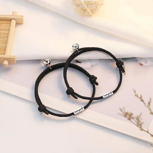 Miniatura 4 de Sincere Pulsera magnética para parejas con texto en inglés "I Love You", ideal para cumpleaños, para mujeres, hombres, novios, novios, novios