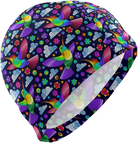 Miniatura 10 de Gorra de natación unisex para adultos, diseño divertido creativo de poliéster