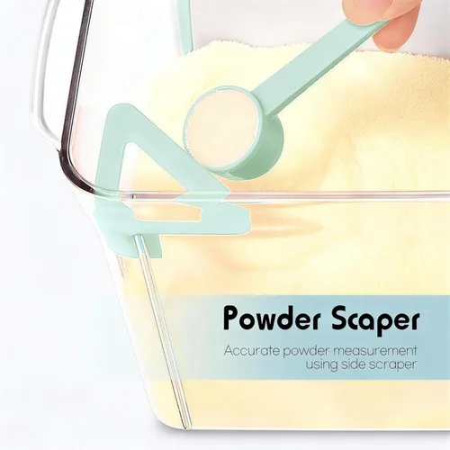 Miniatura 3 de Contenedor de fórmula para bebé dispensador de fórmula con raspador y cuchara, un botón, práctico contenedor de leche en polvo de 35.27 oz sin BPA