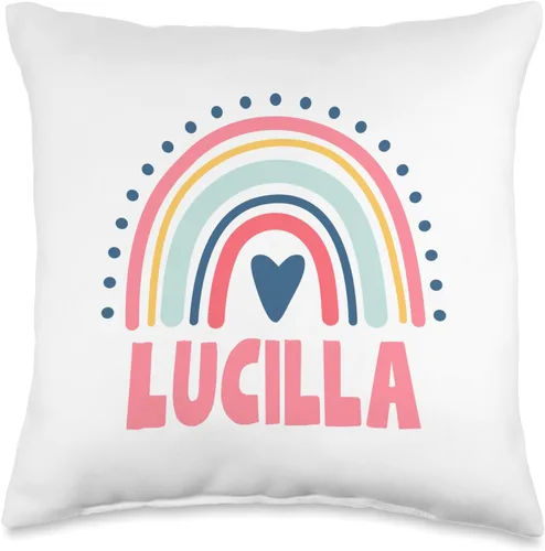 Idea Regalo Personalizzata con Nome Gifts Idea Lucilla Name Custom Woman Myth Legend - Almohada para fiesta de cumpleaños, 16 x 16 pulgadas,