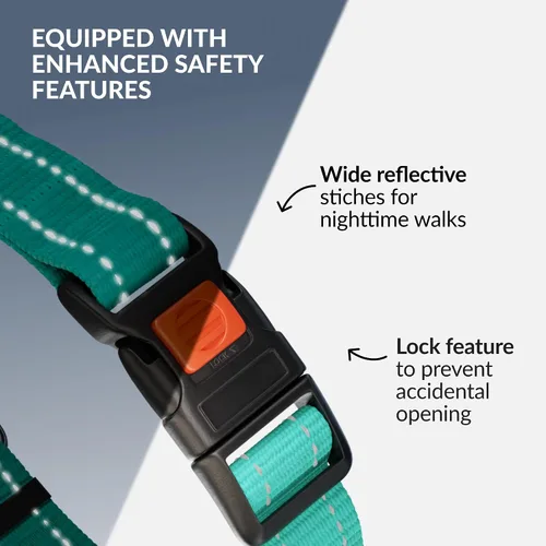 Miniatura 3 de CollarDirect Martingale - Collar para perro con cadena de acero inoxidable y hebilla de liberación rápida, collar reflectante para perros grandes