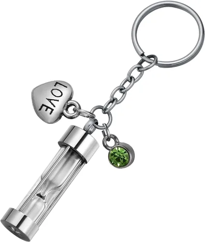 Miniatura 14 de Llavero de reloj de arena para cenizas, colgante de urna conmemorativa, recuerdo de cremación, joyería para tía, Aunt