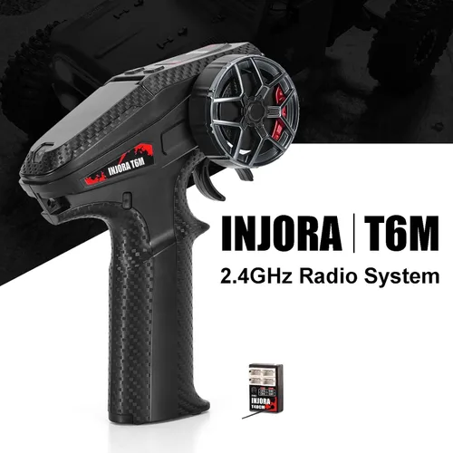 Miniatura 3 de INJORA T6M 2.4GHz Micro Transmisor con Receptor Compacto T4DCM para 1/30 1/24 1/18 RC Car