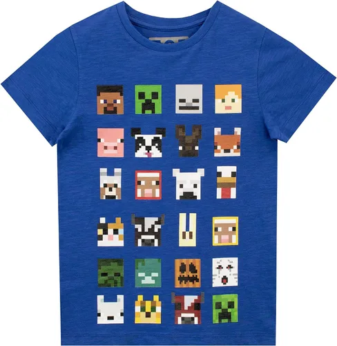 Minecraft - camiseta de personajes de sprites para niños, regalos para jugadores, manga corta, negra