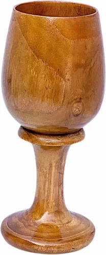 collectiblesBuy Taza de comunión para beber cáliz para vino Whisky decorativo hecho a mano Copa de madera torneada para boda, brindis amigos,