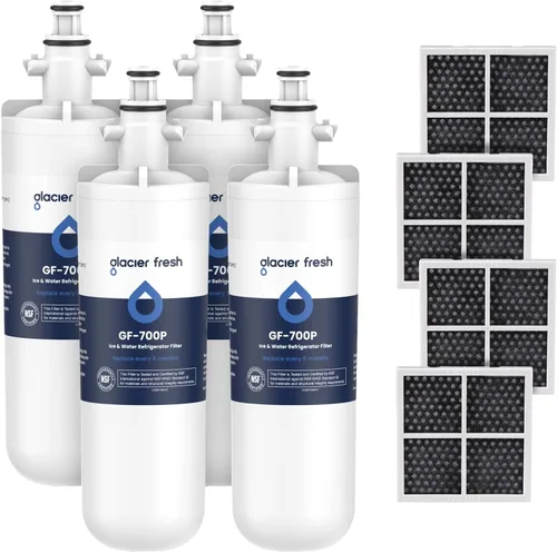 Miniatura 8 de GLACIER FRESH para filtro de agua de refrigerador LG LT700P, reemplazo para LT700PC, ADQ36006101, ADQ36006102, RWF1200A, Kenmore 9690, AGF80300801
