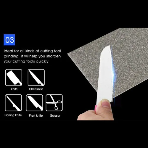 Miniatura 5 de 320 Grit 6.7 * 3.0 in diamante afilar piedra afilador de cuchillos kit hogar y jardín herramienta sacapuntas de grano extra fino