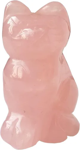 Miniatura 5 de 2 piezas de cristales de labradorita negra natural y piedras curativas, figuras de gato de la suerte talladas en bolsillo, coleccionables de 1.5