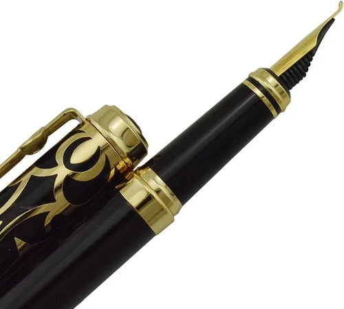 Miniatura 8 de Duke Asian Calligraphy Fude Nib Pluma estilográfica fina a ancha Naturaleza Madre Perla en tapa con estuche para bolígrafo boceto Dibujo Arte Firma