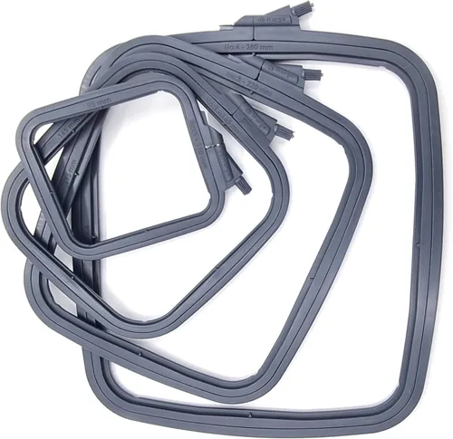 Miniatura 13 de Nurge 5 aros cuadrados grandes de plástico para bordar, aro de costura cruzada, aro de aguja perforadora, multicolor