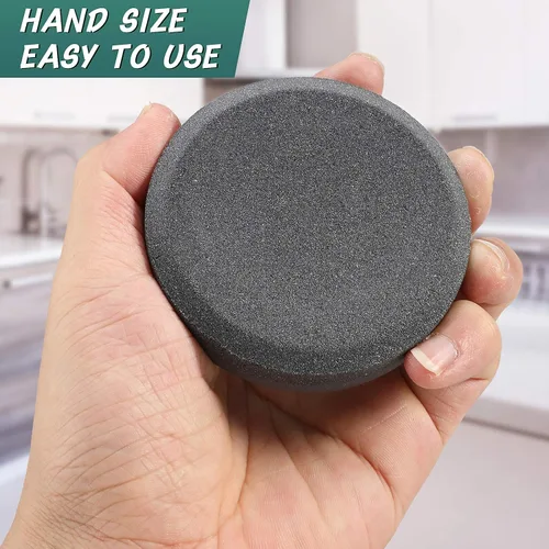 Miniatura 7 de Afilador de 4 hachas con funda, afilador de hacha multiusos con doble grano, disco de piedra de doble grano, disco de piedra para afilar hacha