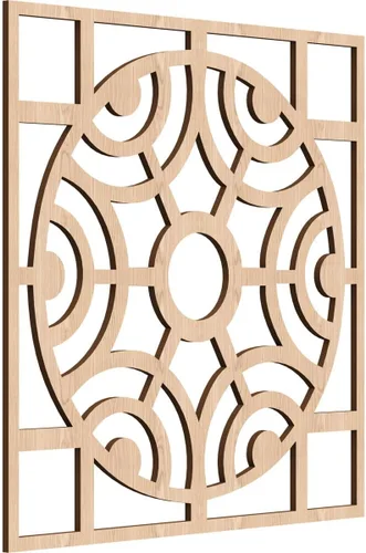 Miniatura 8 de Walton Paneles de pared decorativos de madera con calado, pequeños, 11 3/8 pulgadas de ancho x 11 3/8 pulgadas de alto x 1/4 pulgadas de alto, nogal
