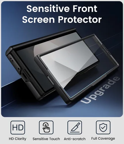 Miniatura 4 de BXYJY Funda para Samsung Galaxy Z Fold 6 con función atril, protector de pantalla frontal y protección de bisagra, ajuste delgado, resistente, duro