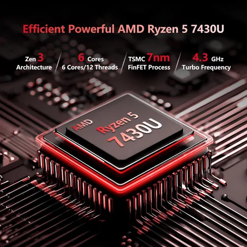 Miniatura 2 de Computadora portátil AMD Ryzen 5 7430U para juegos, computadora portátil de 15.6 pulgadas con 32 GB de RAM 1 TB SSD, AMD Radeon Lap top, portátiles