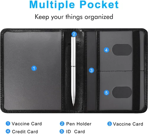 Miniatura 4 de ACdream - Portatarjetas de vacunación, de cuero sintético, 4 x 3, protector de registro de vacunación CDC, billetera, resistente al agua, funda