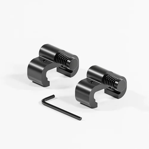 Miniatura 9 de Guía de suelo ajustable para puerta corrediza de granero, guía de suelo de granero montado en la pared, con parte inferior plana al ras (negro)