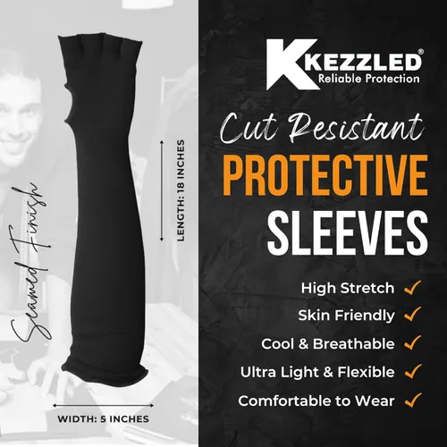Miniatura 2 de Mangas de trabajo de protección para brazos: protección de 4 vías, manga protectora de brazo largo con apertura para los dedos, mangas resistentes a