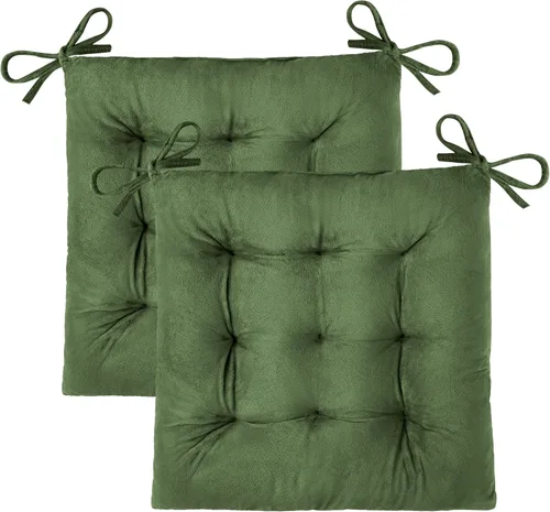 Miniatura 26 de OVOV 1 paquete de cojines para sillas de comedor, cojines de asiento suaves para sillas de escritorio de cocina, cojines cuadrados para sillas