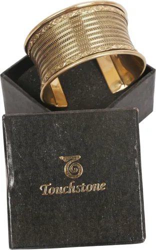 Miniatura 5 de Touchstone Brazalete indio de Bollywood Desire con base de latón exótico, tamaño libre, en oro antiguo o blanco o cobre para mujer.