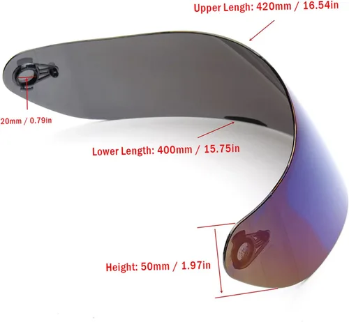 Miniatura 6 de Shkalacar Lente de casco de motocicleta, visera de casco de repuesto completo para casco de moto K1 K3SV K5