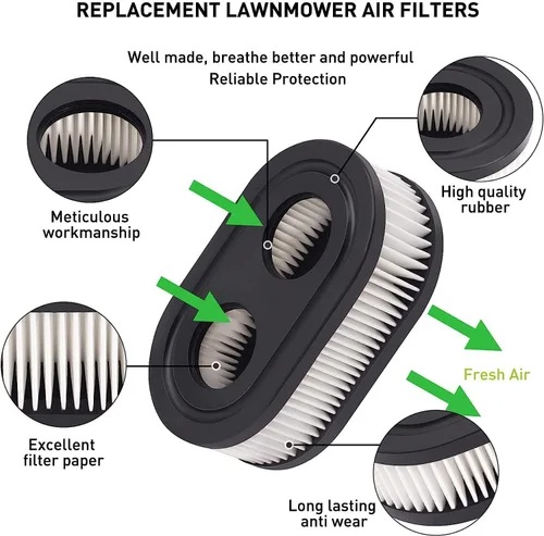 Miniatura 3 de 798452 593260 Filtro de aire con 595658 Reemplazo de cubierta limpiadora de aire para cortacésped para Briggs y Stratton 103M02 104M02 104M05 09P700