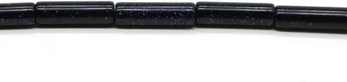 Miniatura 22 de Piedra de jaspe imperial negro natural de 0.157 x 0.512 in en forma de tubo de piedras preciosas cilíndricas sueltas manuales para hacer pulseras