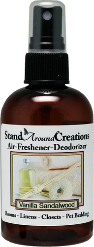 Spray concentrado para habitación/ropa de cama/desodorante de habitación/ambientador - 4 onzas líquidas - Aroma - Sándalo de vainilla: una hermosa