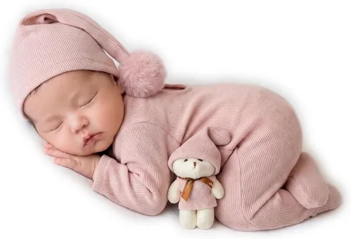 Miniatura 8 de Zeroest Traje de fotografía para recién nacido, accesorios para sesión de fotos de bebé, accesorios de oso para fotos de bebé recién nacido, Azul