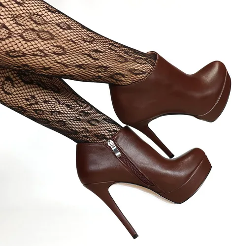 Miniatura 6 de Eithy Botas al tobillo para mujer, tacón alto, plataformas, zapatos puntiagudos, botas de primavera sexy