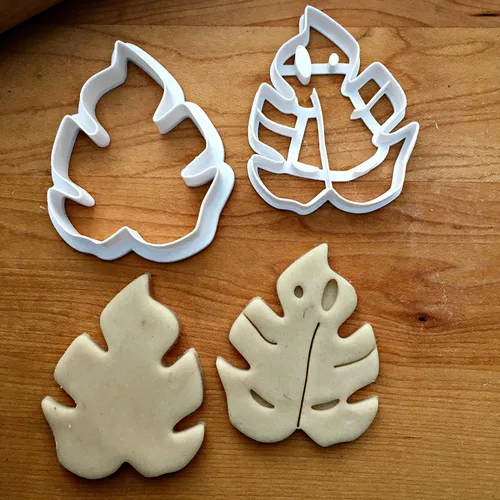 Miniatura 3 de Sweet Prints Inc Set of 2 Tropical Leaf Cookie Cutters - Dishwasher Safe