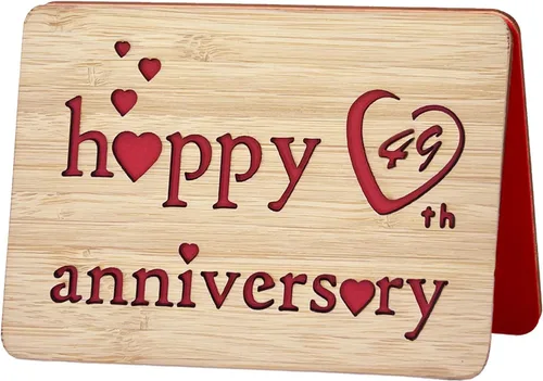 Miniatura 19 de Tarjeta de felicitación de madera para el primer aniversario, hecha a mano, 1 año, aniversario de boda, tarjeta de primer aniversario para ella, él