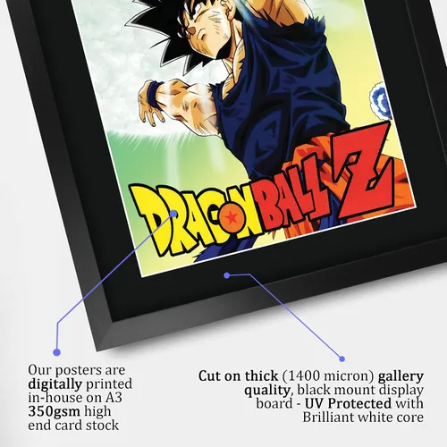 Miniatura 4 de HWC Trading Dragonball Z Sean Schemmel 16 x 12 pulgadas, regalos enmarcados impresos con autógrafo firmado para fanáticos de la televisión, 16 x 12