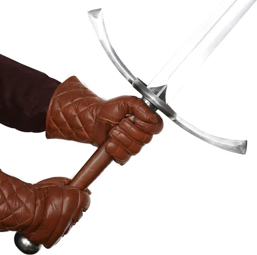 Miniatura 6 de Mythrojan Guantes de esgrima de espadachín: Hema Guantes de cuero ligeramente acolchados Renacimiento medieval