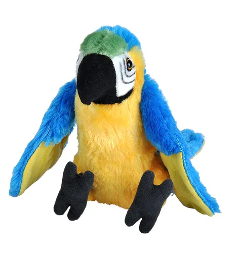 Wild Republic 12292 Guacamayo Loro de peluche, peluche de peluche, regalos para niños, 8 pulgadas, Cuddlekins