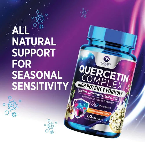 Miniatura 7 de Suplemento de quercetina – Antioxidante extra fuerte para apoyo inmunológico y salud respiratoria – Alta absorción – Quercetina dihidrato 1000 mg