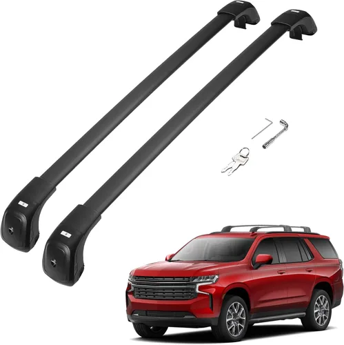 Miniatura 9 de JOYTUTUS Barras transversales de techo con cerradura compatibles con Chevy Chevrolet Traverse 2022-2026, barras transversales antióxido de aluminio