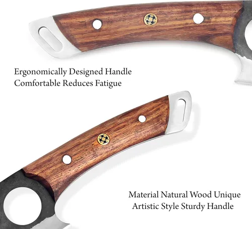 Miniatura 4 de KIMPE Cuchillo de chef profesional de 11 pulgadas - Cuchillo de cocina japonés de acero inoxidable, cubiertos multipropósito ultra afilados