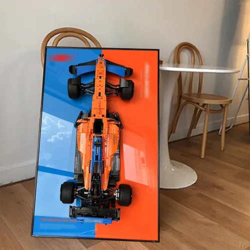 Miniatura 8 de iLuane Tablero de exhibición para LEGO Technic Porsche 911 RSR Race Car Model Building Kit 42096, coleccionables para adultos, montaje en pared