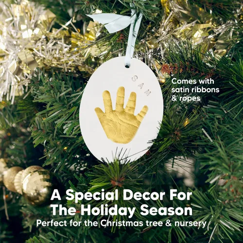 Miniatura 4 de Kit de huellas de manos y pies para bebé Niñas, Niños - Kit personalizado de adornos de Navidad de la primera Navidad del bebé, regalos de Navidad
