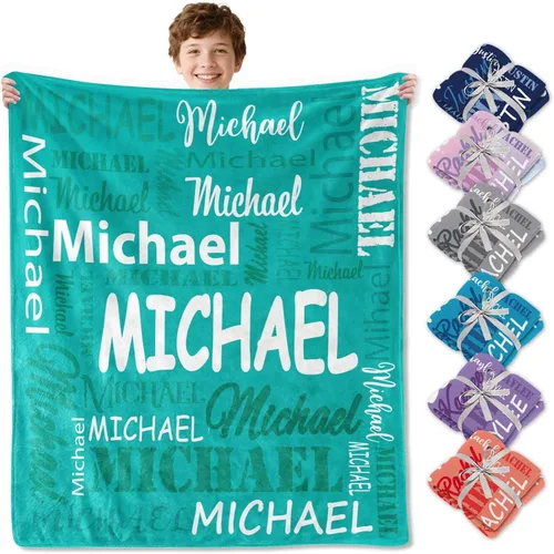 Miniatura 13 de Corissy envía al día siguiente, mantas personalizadas y cobijas personalizadas con nombre, manta de franela personalizada para niños, regalos