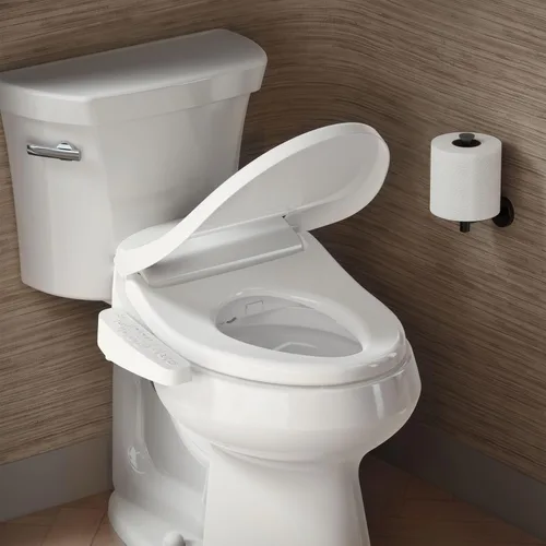 Miniatura 3 de Kohler PureWash E580 - Asiento de inodoro para bidé, redondo, color blanco, con tapa de cierre silencioso que evita golpes, varita autolimpiante