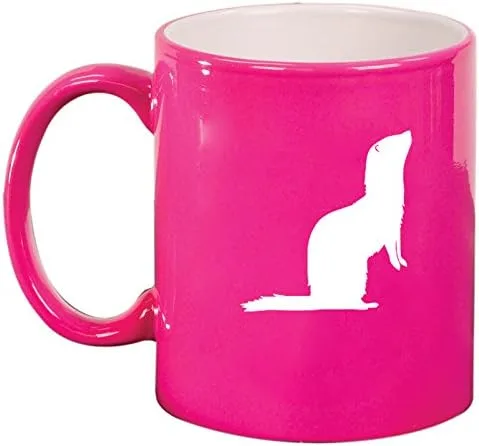 Miniatura 4 de Cerámica Café Té Taza hurón, Negro