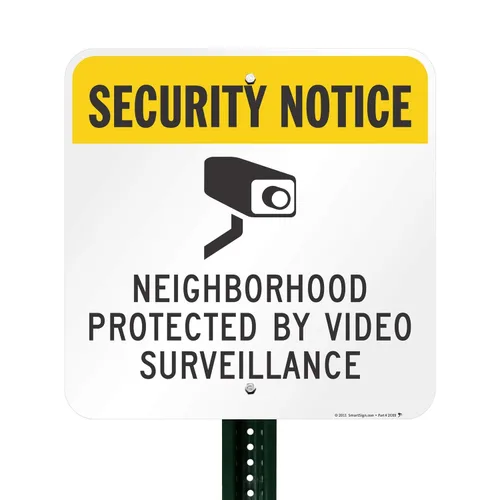 Miniatura 3 de SmartSign Letrero "Barrio Protegido por Videovigilancia" Aluminio de 18" x 18