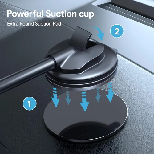 Miniatura 6 de FESIYOYE Soporte de teléfono para automóvil [brazo flexible de 6.2 pulgadas] Soporte de teléfono celular para salpicadero del parabrisas
