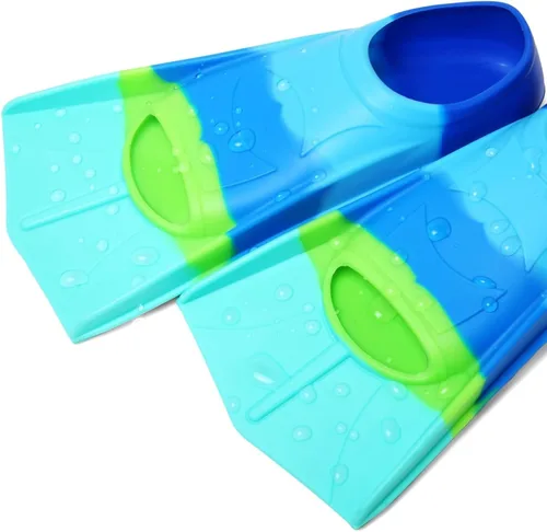 Miniatura 9 de Aletas de natación para niños, aletas cortas para niños y jóvenes, aletas de natación para entrenamiento de natación para niños, niñas, niños