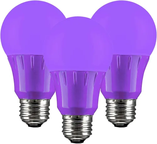 Miniatura 12 de Sunlite 40452 - Foco de luz LED de color A19, 3 W (equivalente a 25 W), base mediana E26, no regulable, certificación UL, decoración de fiestas