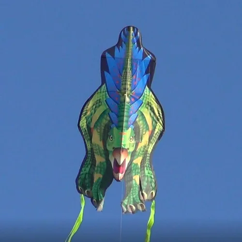 Miniatura 6 de WindNSun Stegosaurus Rip-Stop - Cometa de nailon, 49 pulgadas de alto