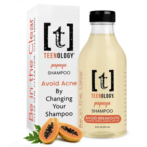 Miniatura 11 de Teenology Champú para adolescentes – Evita brotes de acné, no comedogénico, para cuero cabelludo seco y graso, sin sulfato ni parabenos, extractos
