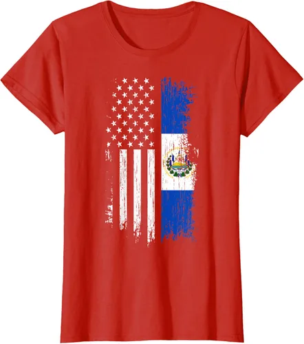 Miniatura 79 de Camiseta de la bandera de Estados Unidos salvadoreño - Camiseta de El Salvador USA